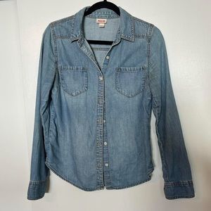 MOSSIMO - BLUE DENIM CHAMBRAY SHIRT. SM